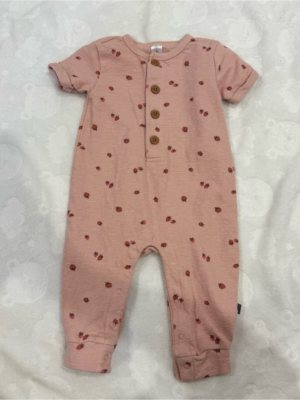 Gerber Dusty Pink Bodysuit with Tiny Floral Print